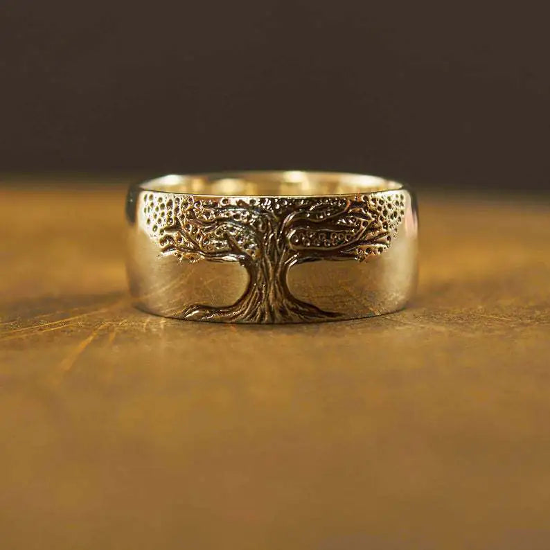 Simple Retro Tree of Life Ring