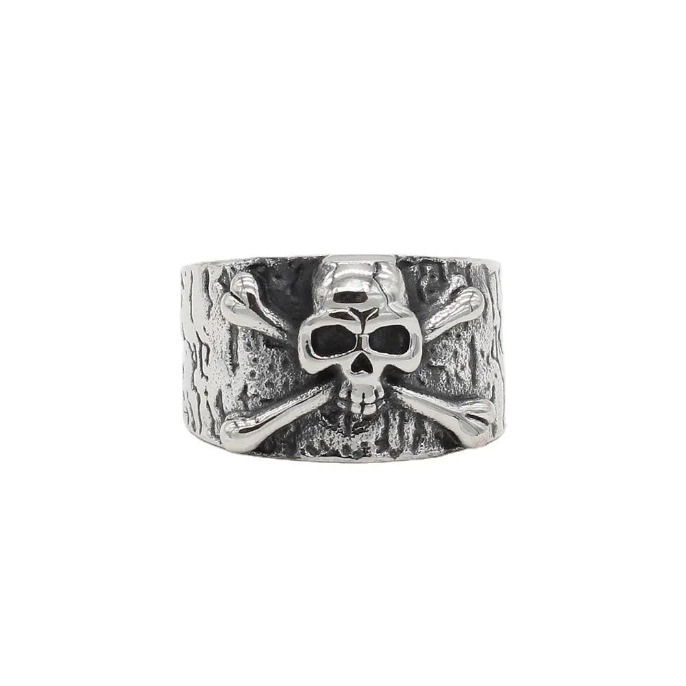 European Skull Titanium Steel Ring