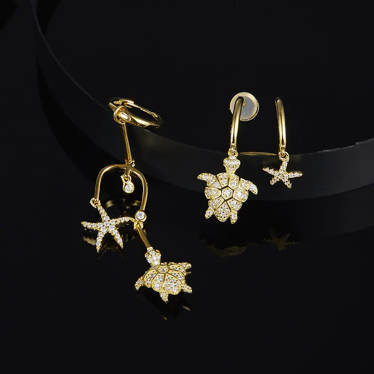 Starfish and Bee Earrings