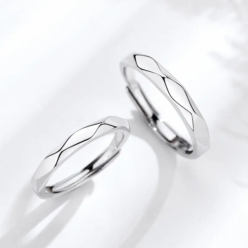 Black and Silver Finger Rings