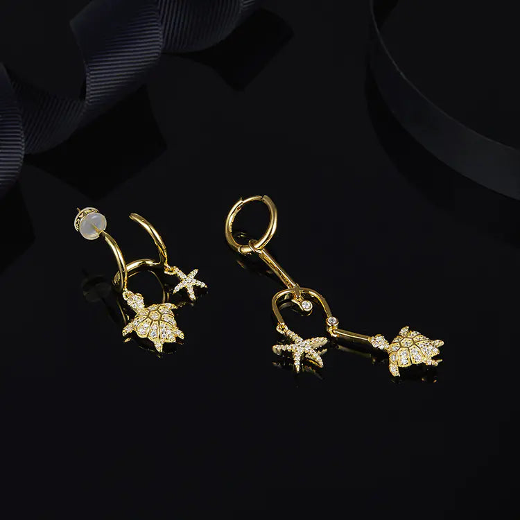 Starfish and Bee Earrings
