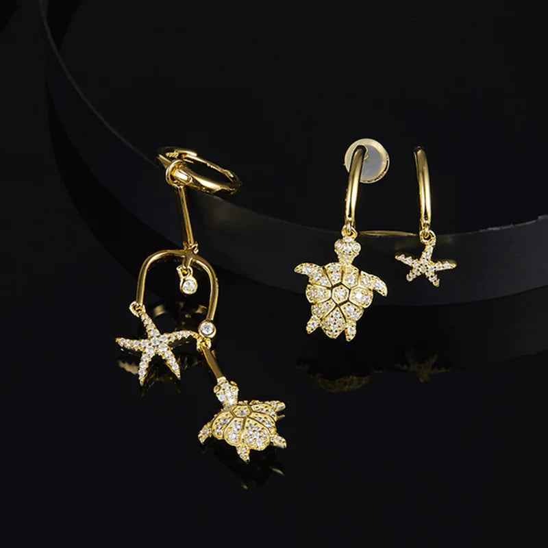Starfish and Bee Earrings