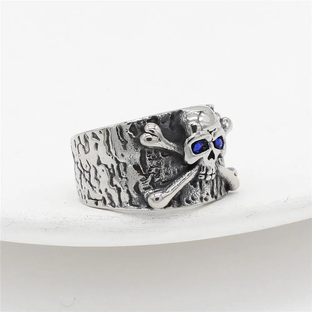 European Skull Titanium Steel Ring