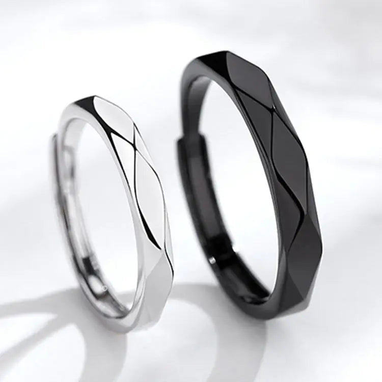 Black and Silver Finger Rings
