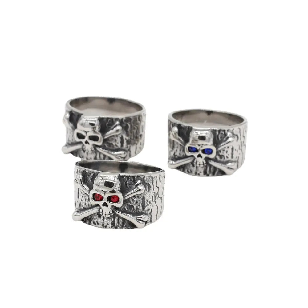 European Skull Titanium Steel Ring